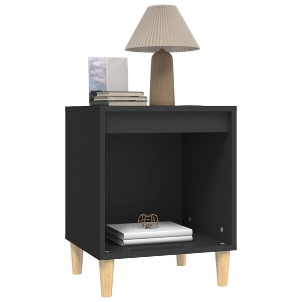 vidaXL Bedside Cabinets 2 pcs Black 40x35x50 cm