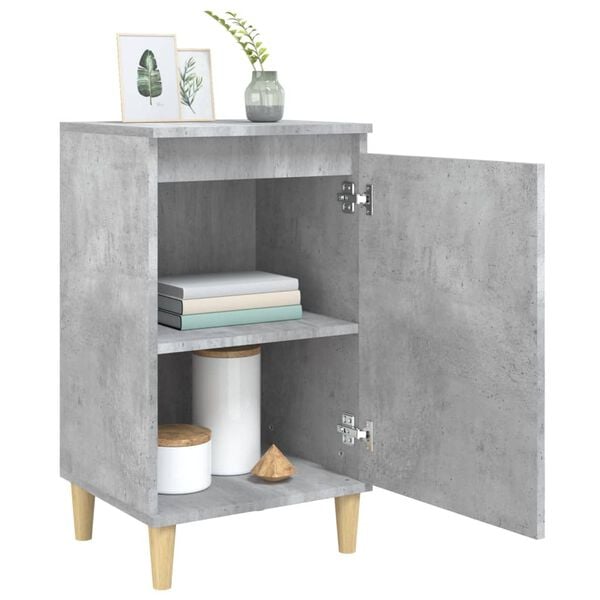 vidaXL Bedside Cabinet Concrete Grey 40x35x70 cm Engineered Wood