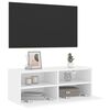 vidaXL TV Wall Cabinet White 80x30x30 cm Engineered Wood