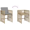 vidaXL 17 Piece Garden Dining Set with Cushions Mix Beige Poly Rattan