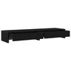 vidaXL Monitor Stand with Drawers Black Oak 100x27x15cm Engineered Wood