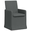 vidaXL Dining Chairs 2 pcs Dark grey 57 x 67 x 95 cm Fabric