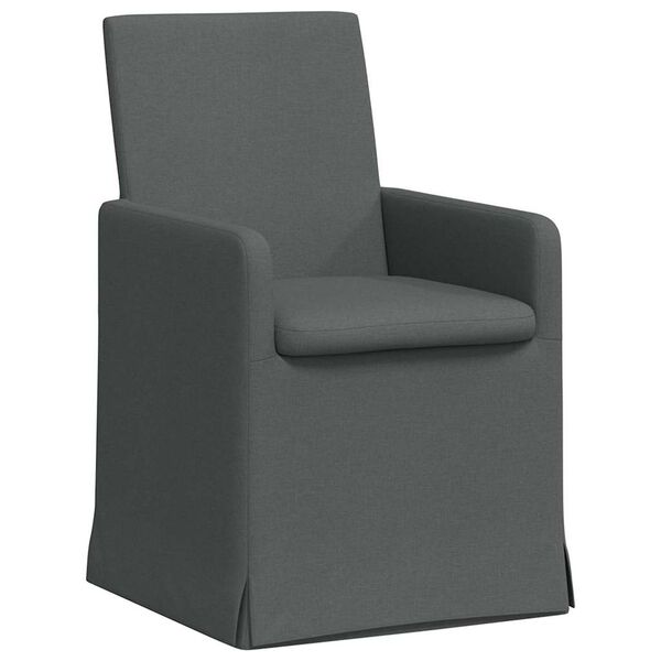 vidaXL Dining Chairs 2 pcs Dark grey 57 x 67 x 95 cm Fabric