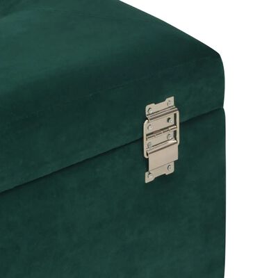 vidaXL Bench with Storage Compartment 80 cm Green Velvet