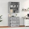 vidaXL Highboard Concrete Grey Engineered Wood