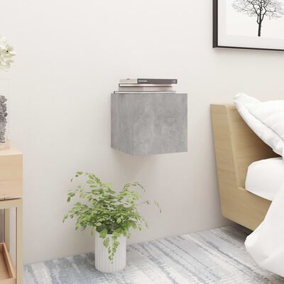 vidaXL Bedside Cabinet Concrete Grey 30.5x30x30 cm Engineered Wood