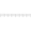 vidaXL Garden Fence with Hoop Top Steel 1339x100 cm Black