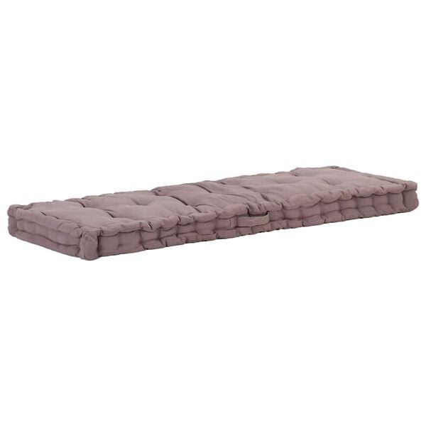 vidaXL Pallet Floor Cushions 2 pcs Cotton Taupe
