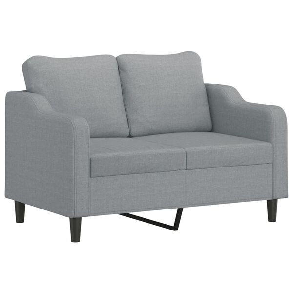 vidaXL 2-Seater Sofa Light Grey 120 cm Fabric