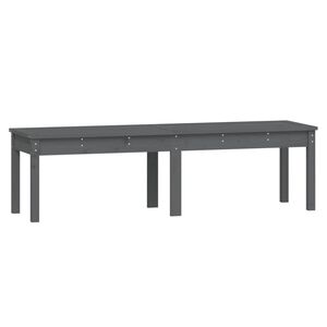 vidaXL 2-Seater Garden Bench Grey 159.5x44x45 cm Solid Wood Pine