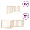 vidaXL Dog Gate with Door Foldable 8 Panels 640 cm Poplar Wood