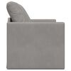 vidaXL Floor Sofa Bed 2-in-1 Light Grey 122x204x55 cm Velvet