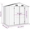 vidaXL Garden Shed Grey 205x129x183 cm Galvanised Steel