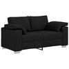vidaXL Sofa 3 pcs Black 219 x 80 x 82 cm Fabric