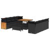 vidaXL Garden Sofa Set Black 231 x 224 x 85 cm Poly Rattan