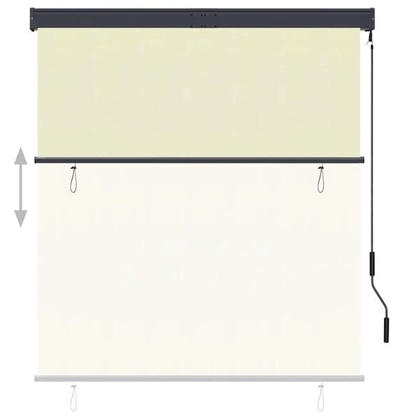 vidaXL Outdoor Roller Blind 140x250 cm Cream