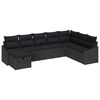 vidaXL Garden Sofa Set 8 pcs Black 55 x 62 x 69 cm Poly rattan