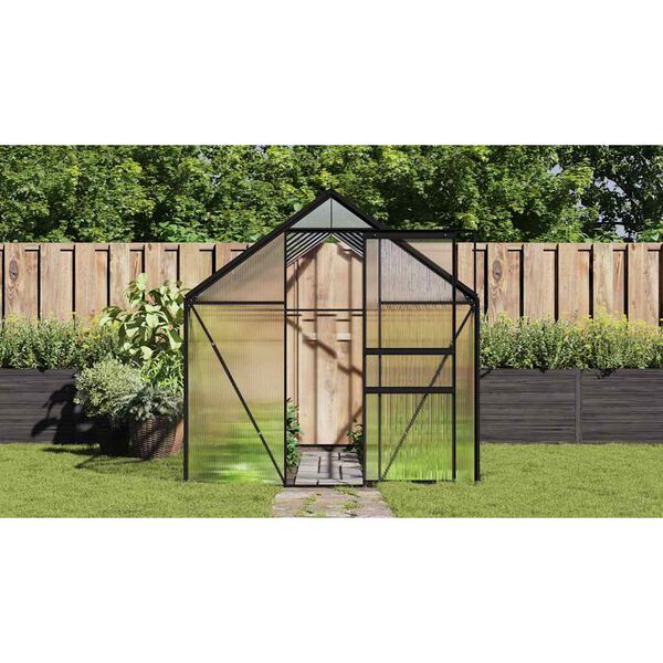 vidaXL Greenhouse Anthracite Aluminium 8.17 m²