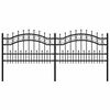 vidaXL Garden Fence KAMPEN 240 x 115 cm Powder-coated steel Black