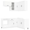 vidaXL Kitchen Unit LUCCA 8 pcs White Engineered Wood