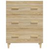 vidaXL Sideboard Sonoma Oak 70x34x90 cm Engineered Wood