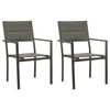 vidaXL Garden Chairs 2 pcs Textilene and Steel Grey and Anthracite
