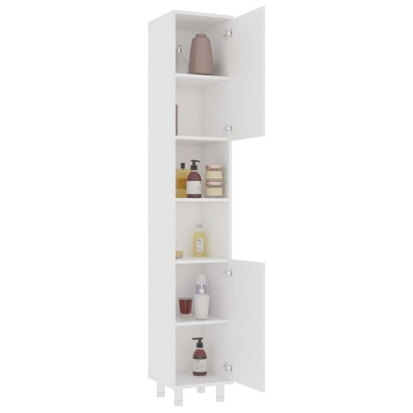 vidaXL Bathroom Cabinet White 30x30x179 cm Engineered Wood