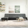 vidaXL L-shaped Sofa Bed Dark Grey 255x140x70 cm Fabric