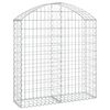 vidaXL Arched Gabion Basket 100x30x100/120 cm Galvanised Iron