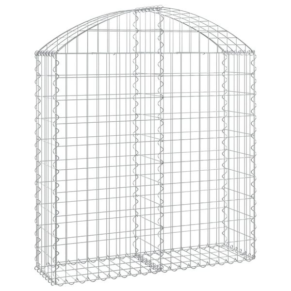 vidaXL Arched Gabion Basket 100x30x100/120 cm Galvanised Iron