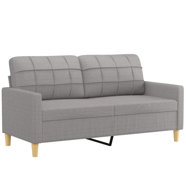 vidaXL 2-Seater Sofa Light Grey 140 cm Fabric