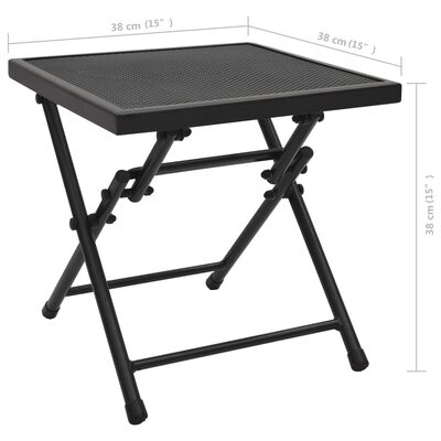 vidaXL Folding Table Mesh 38x38x38 cm Steel Anthracite