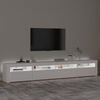 vidaXL TV Cabinet with LED Lights White 240x35x40 cm