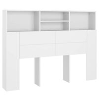 vidaXL Headboard Cabinet White 140x19x103.5 cm