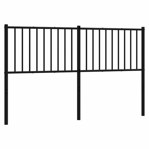 vidaXL Metal Replace Headboard Black 150 cm