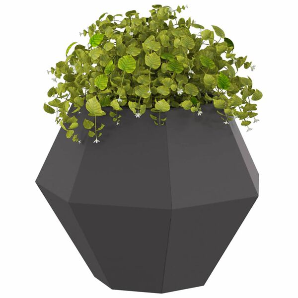 vidaXL Planter Black 50 x 50 x 40 cm Steel