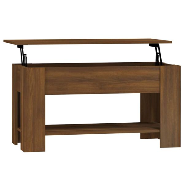 vidaXL Coffee Table Brown Oak 101x49x52 cm Engineered Wood