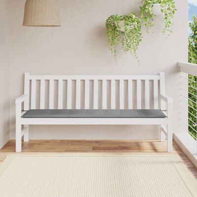 vidaXL Garden Bench Cushion Grey 180x50x3 cm Oxford Fabric