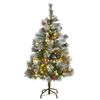 vidaXL Artificial Hinged Christmas Tree 150 LEDs & Ball Set 120 cm