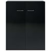 vidaXL Sideboard High Gloss Black 60x30x75 cm Engineered Wood