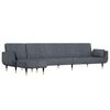 vidaXL L-shaped Sofa Bed Dark Grey 275x140x70 cm Velvet