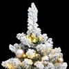 vidaXL Artificial Hinged Christmas Tree 150 LEDs & Ball Set 150 cm