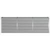 vidaXL Planter Light Grey 240 x 40 x 75 cm Steel