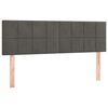 vidaXL Headboards Dark Grey 144x5x78/88 cm Velvet