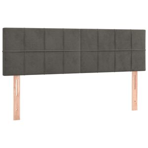vidaXL Headboards Dark Grey 144x5x78/88 cm Velvet