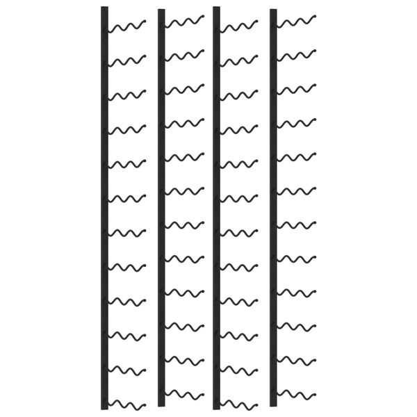 vidaXL Wall-mounted Wine Racks for 72 Bottles 2 pcs Black Iron