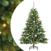 vidaXL Artificial Christmas Tree with 150 LEDs Green 150 cm PE and PVC