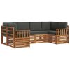 vidaXL Outdoor Sofa Set 6 pcs Natural and Anthracite