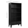 vidaXL Bookshelf Industrial Black 90x40x180 cm Steel