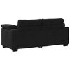 vidaXL Loveseat Sofa Black 140 cm Velvet